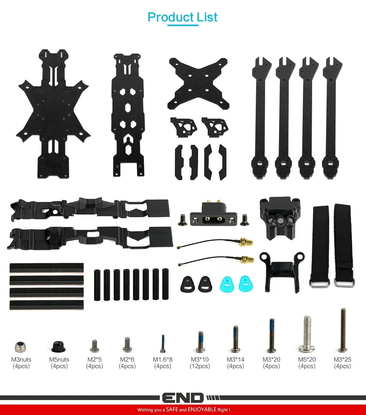 Axisflying MANTA10 "Lite 10 inch FPV Freestyle Drone Ture X Frame Kit 402 mm wielbasis T700 Carbon Compatibel 10 inch Propeller