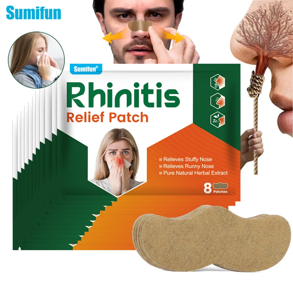 8-240pcs Rhinitis Patch Nasal Strips Sinusitis Cold Nose Congestion Anti Snoring Sticker Sleep Aid Easier Breath Medical Plaster