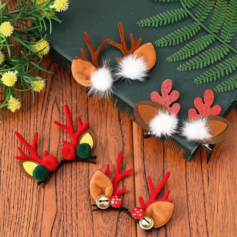 

Adult & Child Party Performance Cartoon Decorative Hairpin Elk Deer Horn Hairpin for Girls Gifts Headwear Women Hair Accessories