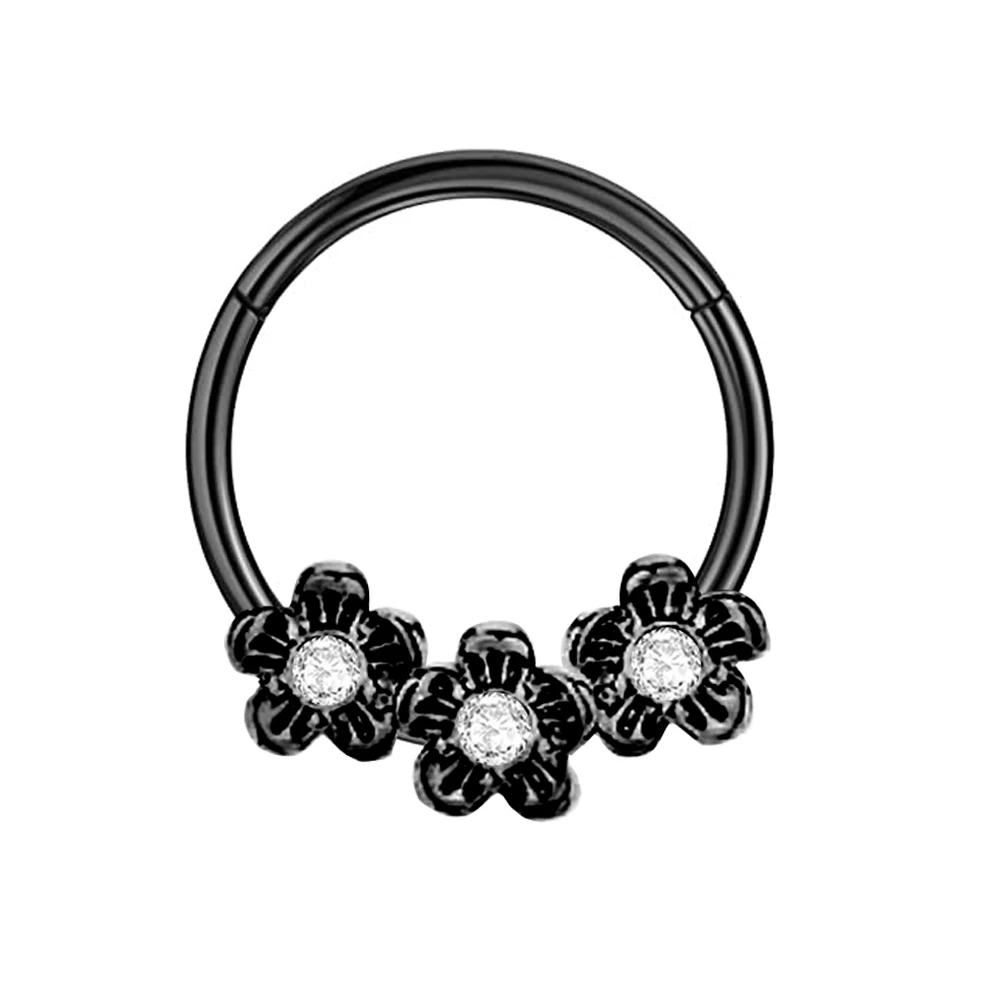 16G Butterfly Nose Ring Septum Clicker Piercings Bee Septum Hoop Jewelry Small Cartilage Tragus Helix Earring Stainless Steel