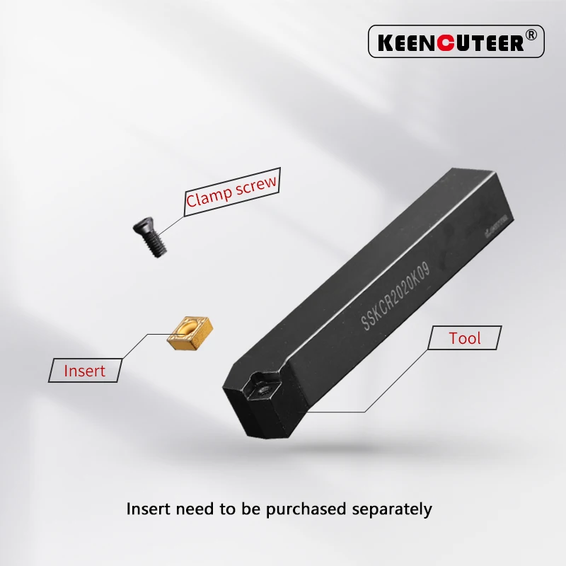 SSKCR1212 SSKCR1616 SSKCR2020 SSKCR2525 External Turning Tool SSKCR Lathe Bar Turning Holder CNC Cutter Bar