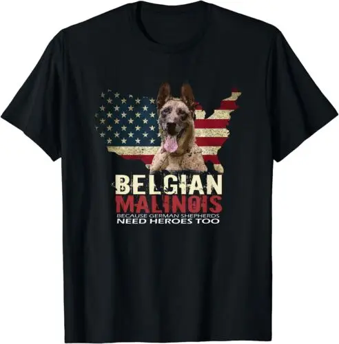 

Dog Owner USA Lover Belgian Malinois Funny Gift T-Shirt S-3XL