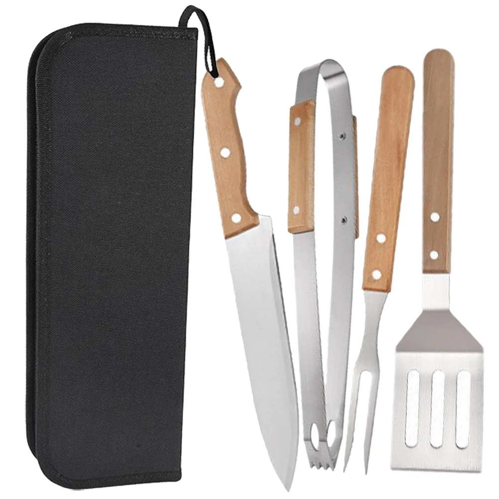 

1Set Stainless Steel Grill Tools Set Fork Tong Spatula Multi Functional Utensils For Outdoor Barbecue Cooking Enthusiasts