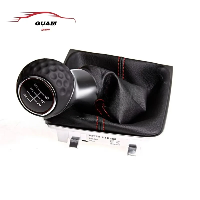 

5G1711113D Manual 6 Speed Ball Red Gear Shift Knob and Boot 5G1711113A 5G1711113C 5G1711113 For VW Golf Mk7 2013- GTI