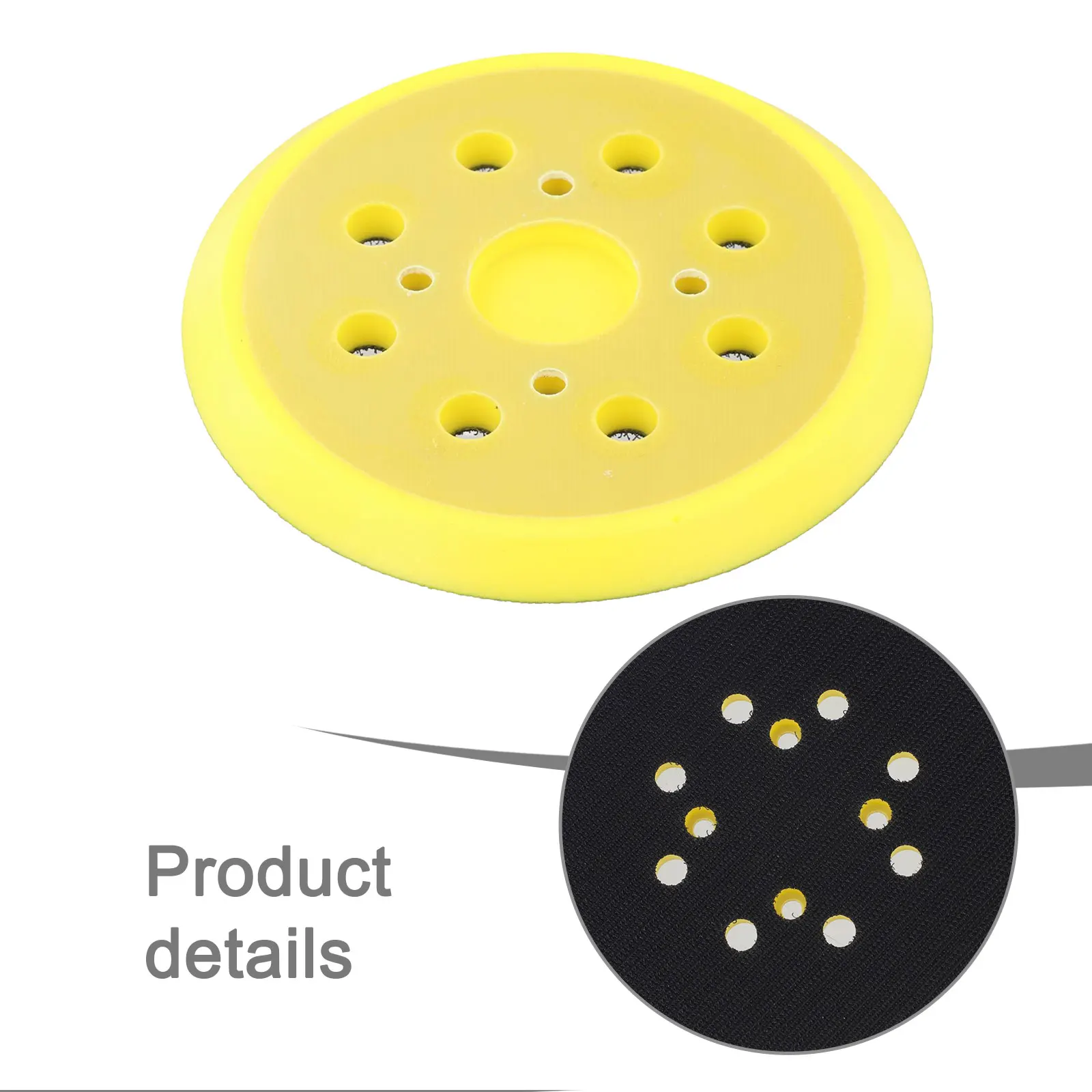 125 مللي متر 5 بوصة الرملي دعم لوحة 8 ثقوب 4 تصاعد ثقوب لصنفرة مدارية وأقراص تلميع