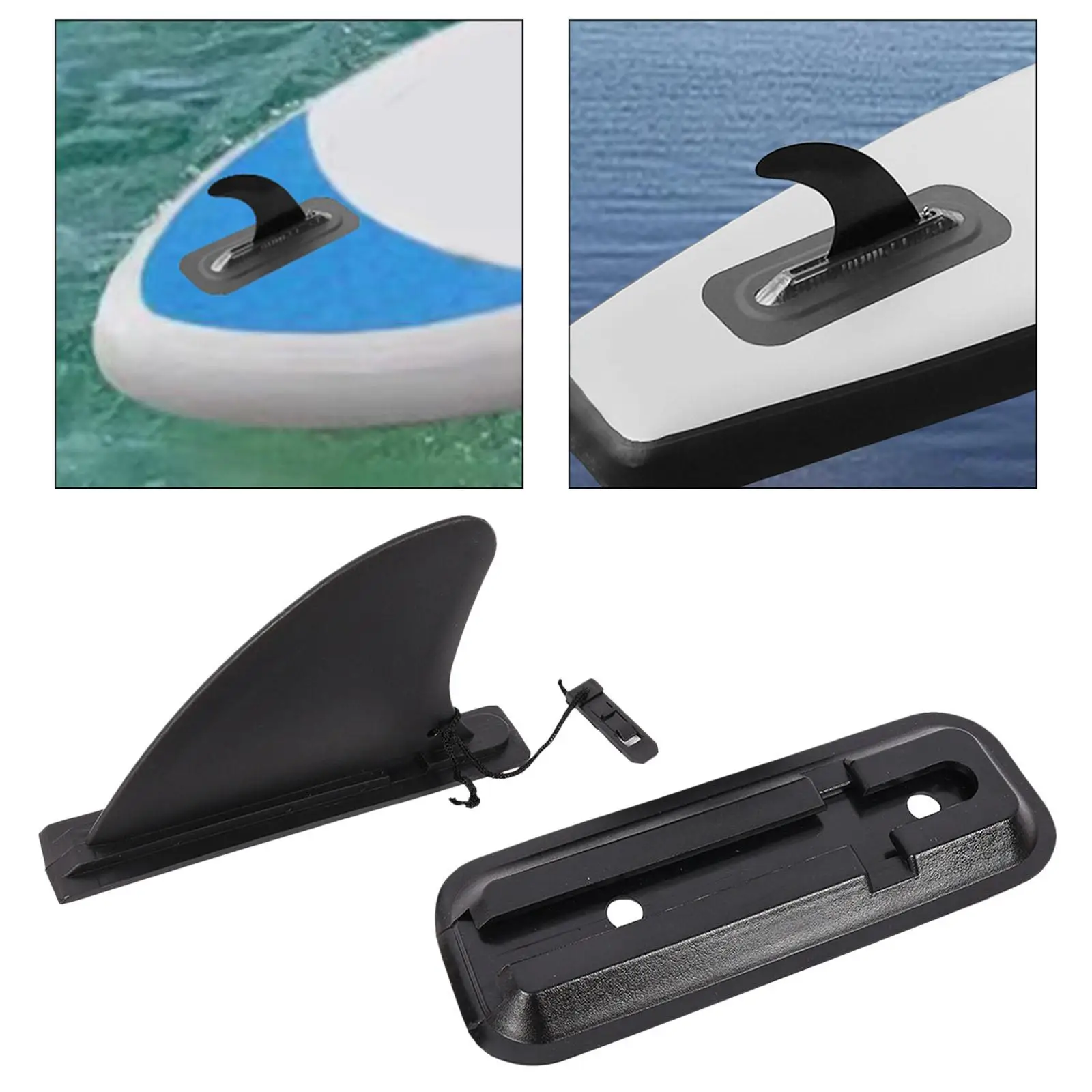 Surfboard Fins Parts Water Sports Stand up Paddleboard Slide Fin Accessory Surfing Fin Replacements for Surf Boards Canoe Dinghy