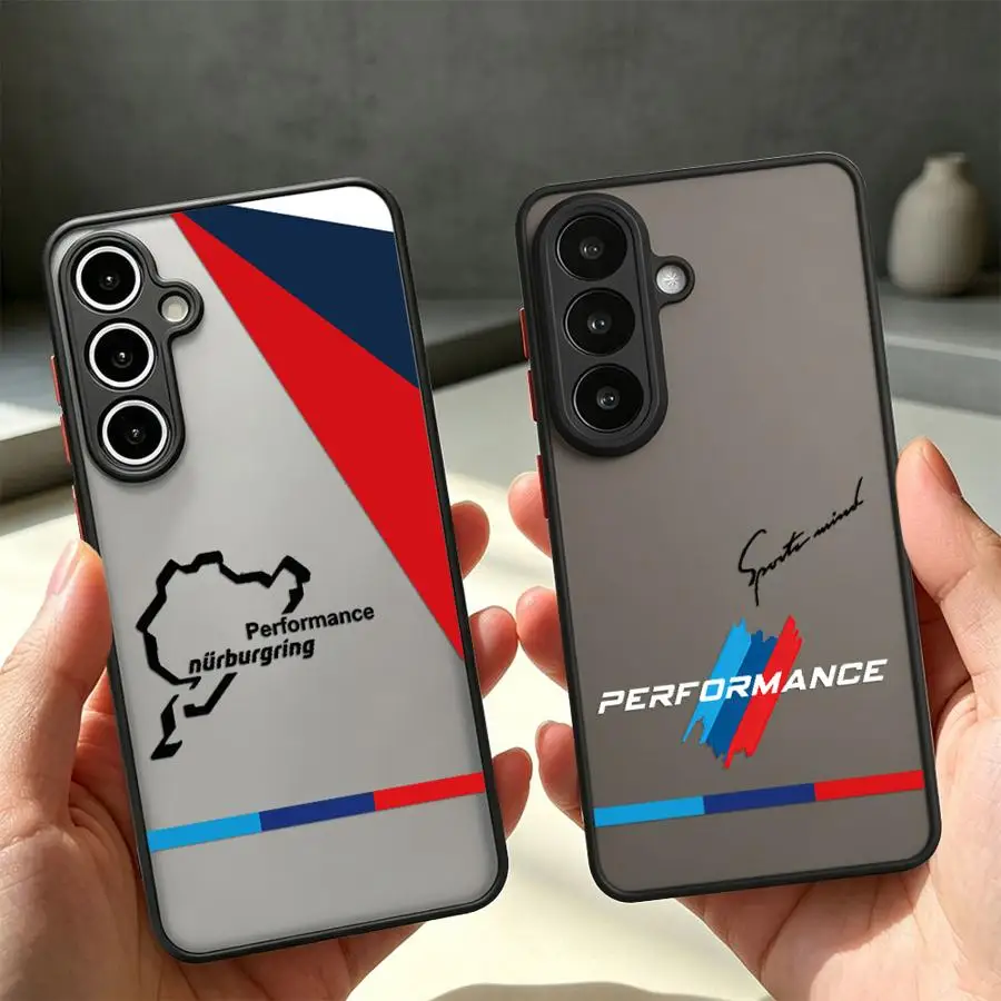 Blau-Rotes Logo Handyhülle für Samsung Galaxy A34 A36 A16 A15 A54 A73 A33 A56 A55 A35 A52S A72 A53 A14 A23 A17 A52