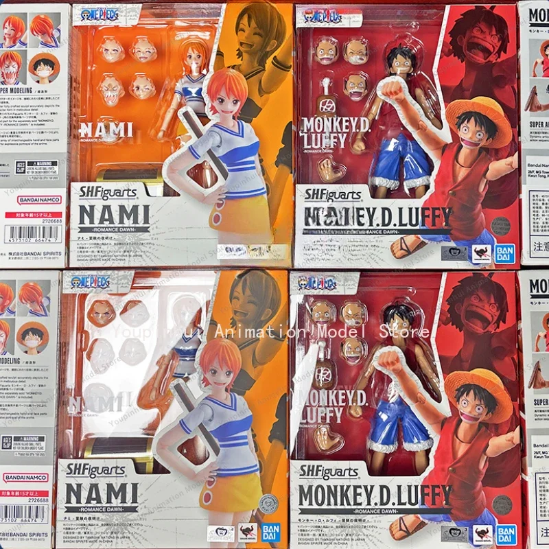 In Stock Original Bandai One Piece Monkey D Luffy Romance Dawn S.H.Figuarts SHF Action Figure Anime Model Toys Hobby