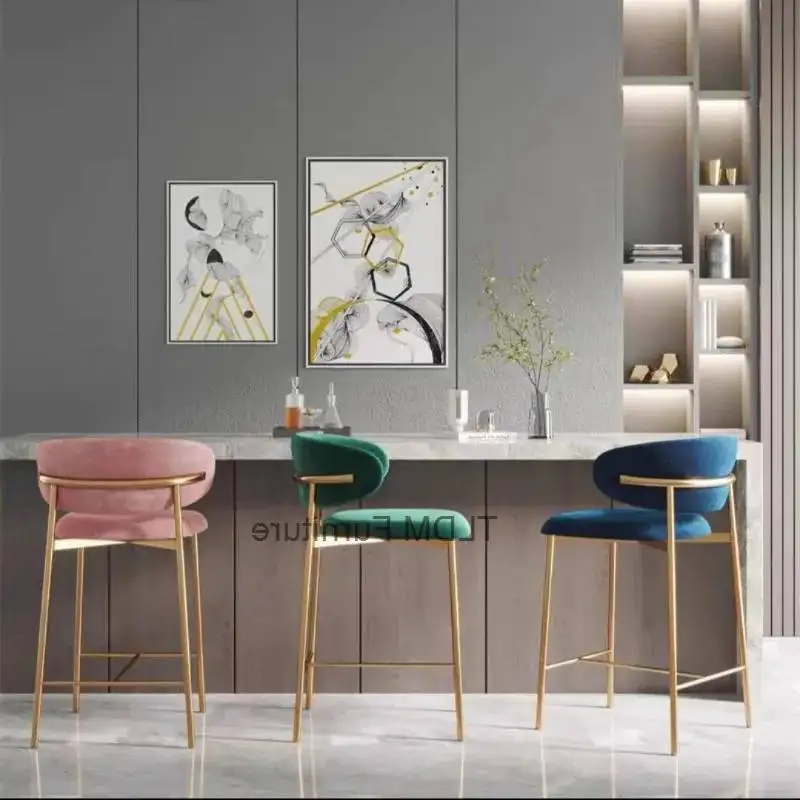 

Роскошные легкие барные стулья со спинкой для приема, скандинавские удобные барные стулья для отдыха, минималистичная эргономичная мебель для бара Sillas De Bar