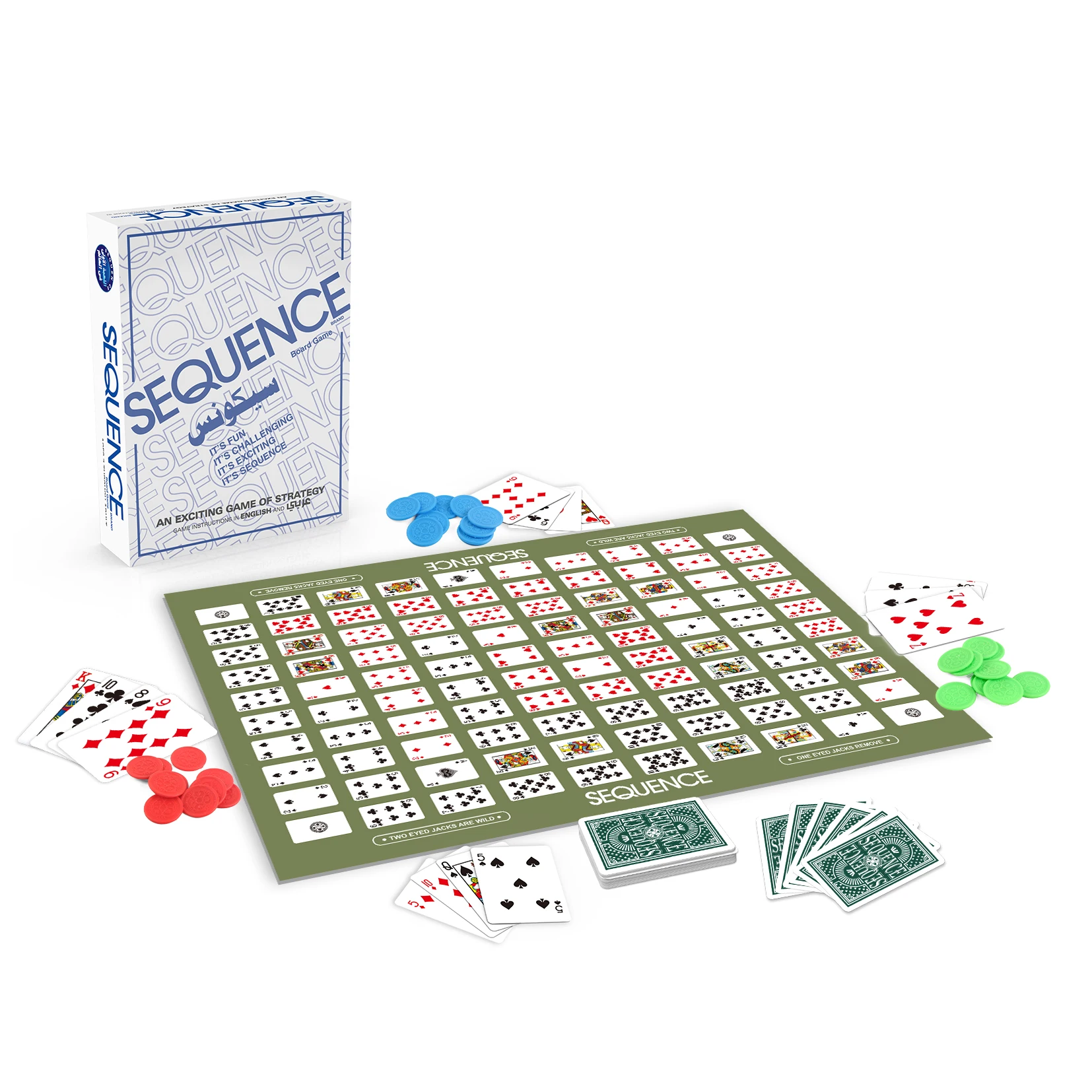 

Настольная игра SEQUENCE, классическая, возбуждающая стратегия, подарок, арабский/английский/испанский/португальский