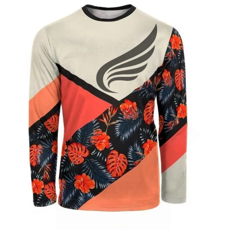 

Креативная футболка с длинными рукавами для езды на мотоцикле Flying Wings, рубашка для езды на мотоцикле по бездорожью, дышащая, быстросохнущая