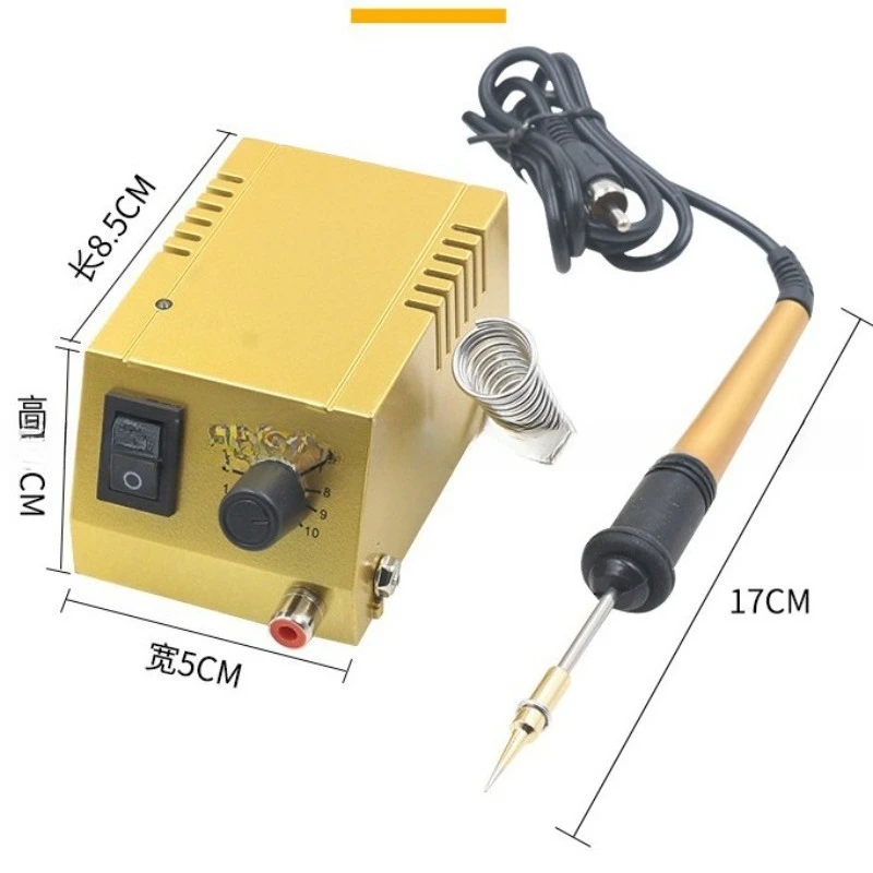 Compact Thermostatic Soldering Iron Station, Adjustable Temp Solder Welding Kit for Mobile Phone Laptop Electronic Maintenance