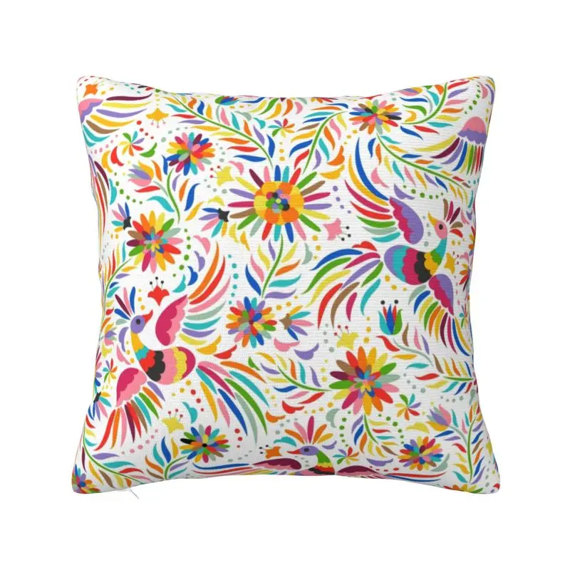 Mexican Flower Nordic Pillow Cover Decoracion Salon Case Floral Folk Car Cushion