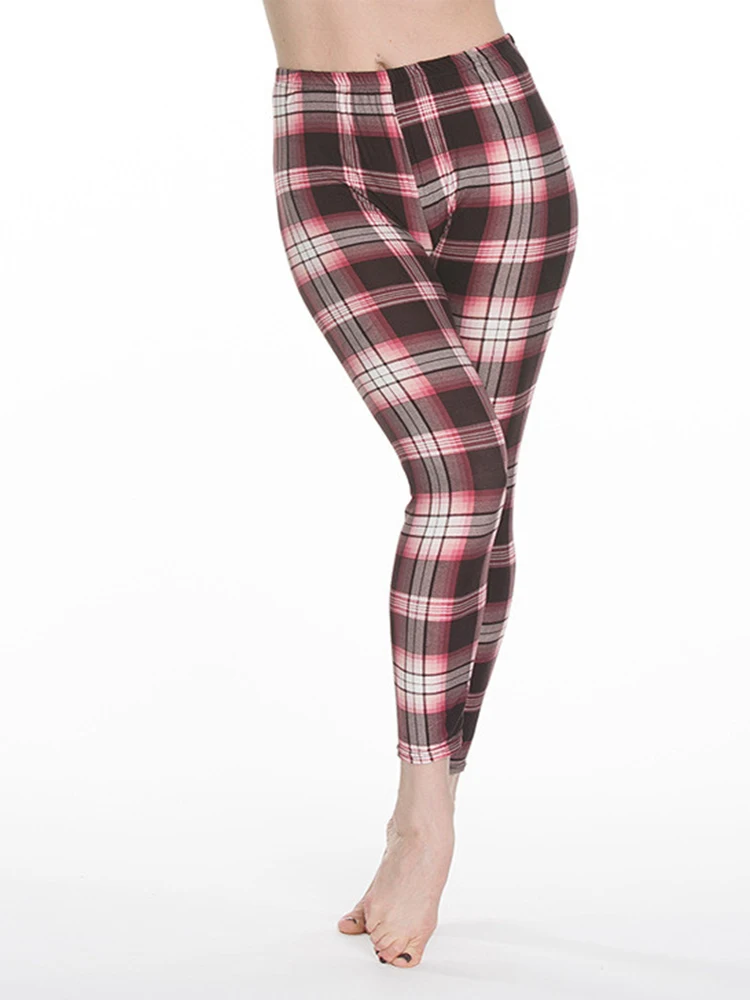 Ljcuiyao xadrez para mulheres, calça leggings feminina de cintura alta, com print xadrez, para exercício de academia e moda de verão