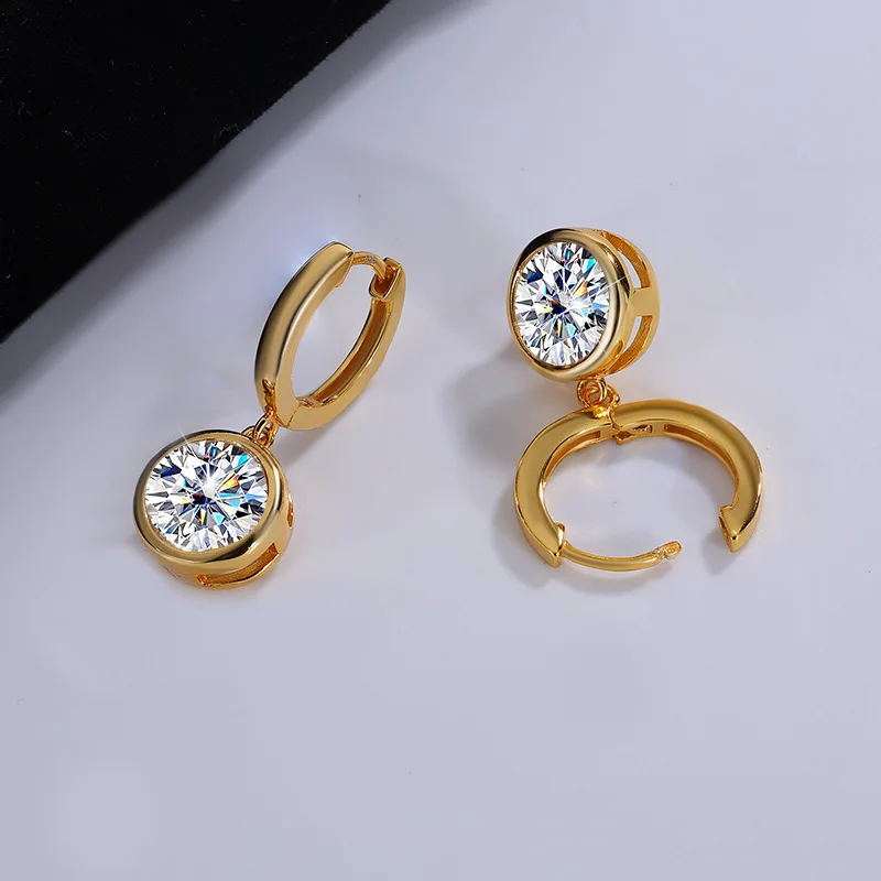 

High-quality Silver Moissanite Bubble Earrings and Moissanite Stud Earrings Are Fashionable and Simple for Women
