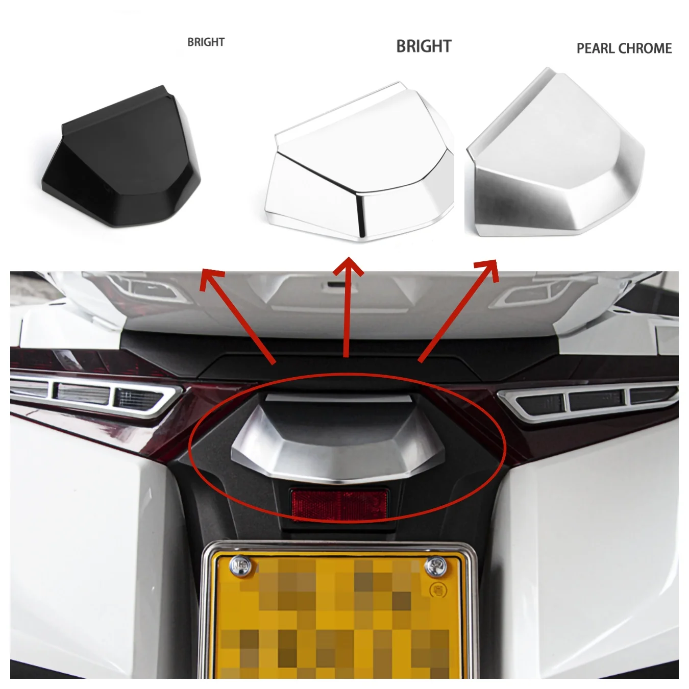 PANICAL Chrom-Dekorationsabdeckung für Honda Goldwing GL1800 2018-2026 Motorrad Vorder- und Heckgehäuse Schutz Zubehör – Detail 12