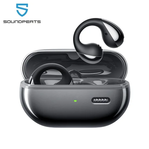SoundPEATS PearlClip Pro Auriculares inalámbricos Bluetooth 5.4 Auriculares Opean-Ear con llamada clara AI ENC, conexión multipunto, IPX5