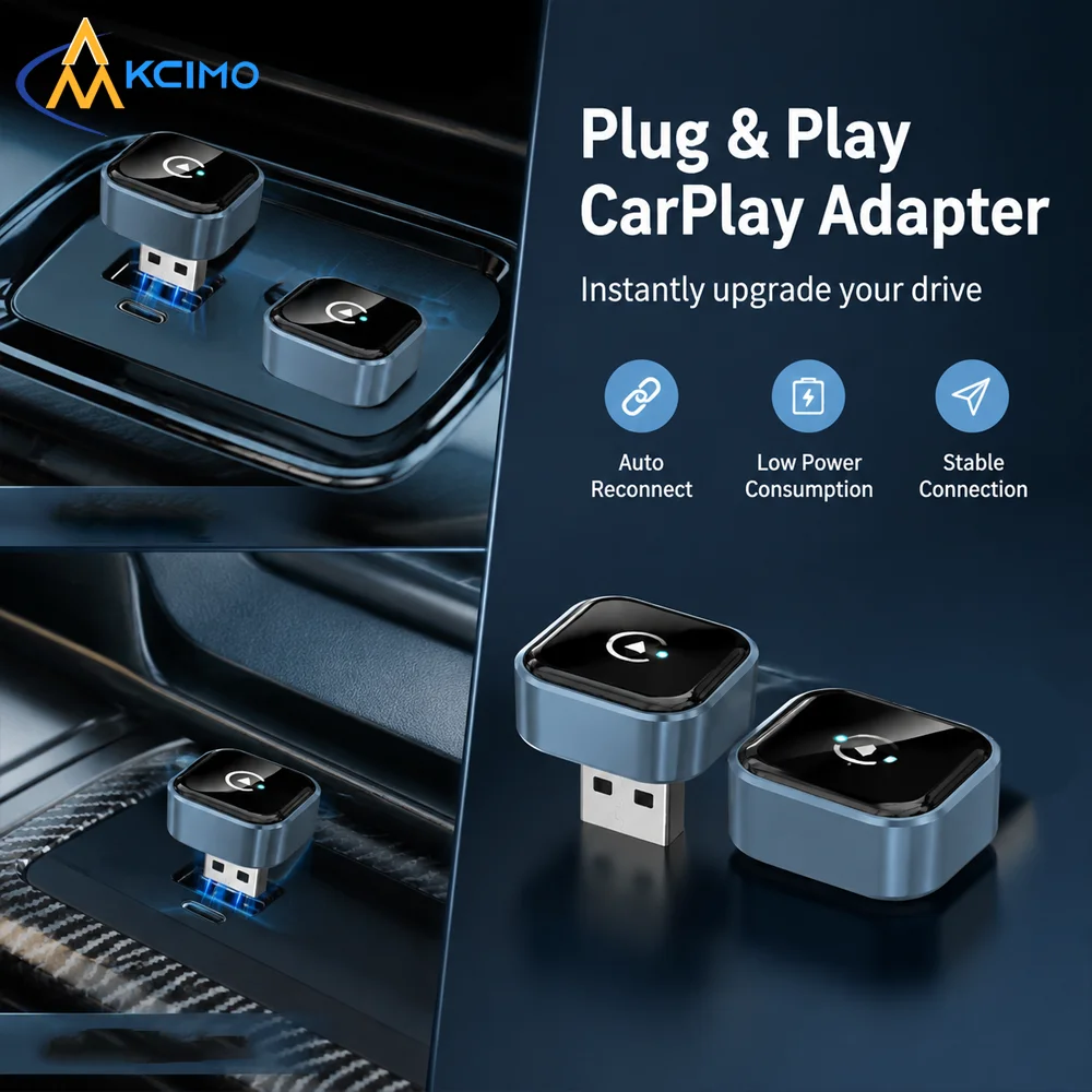 1Pc Wireless CarPlay Adapter Convert Wired to Wireless Auto Connection Stable Smooth Plug and Play Car Play Dongle