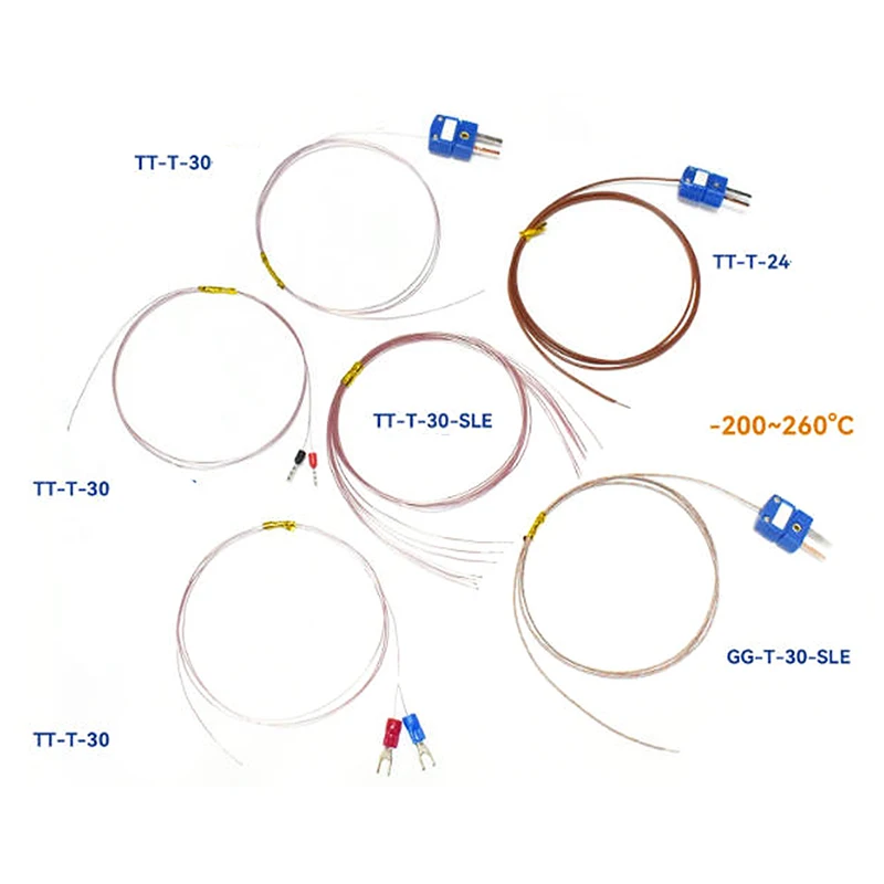 Rapid Response Thermocouple Wire Temperature Sensing Line With Plug Exposed Solder Joint TT-T-24/30/36-SLE Frozen Refrigerator