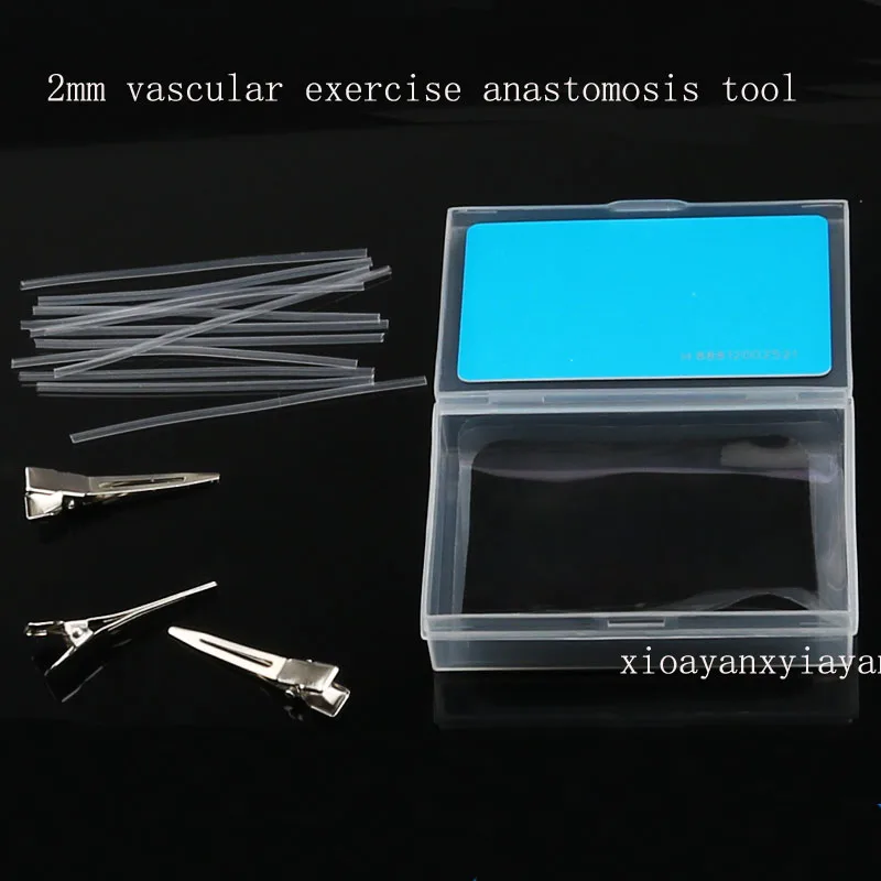 Simulación de anastomosis microquirúrgica, vasos sanguíneos, medición de 2mm y 5mm, habilidades de sutura, modelo de entrenamiento, ejercicios de vasos sanguíneos