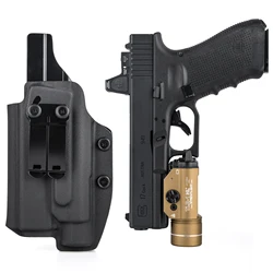 IWB Kydex Holster for Glock 17 19 19X 22 23 25 32 44 45 w/ Streamlight TLR-1 TLR-1HL TLR-1s Flashlight Inside Concealed Carry