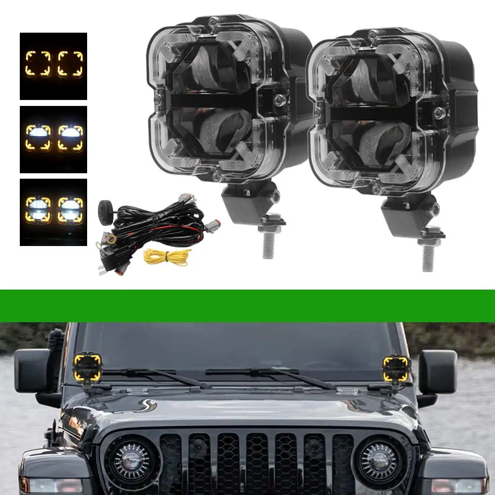 

2Pc Offroad Driving Lights Screws Holder Fitting Set Compatible With Jeeps 4X4 Off Road Vehicle Atv Suv Truck Chrome And Black