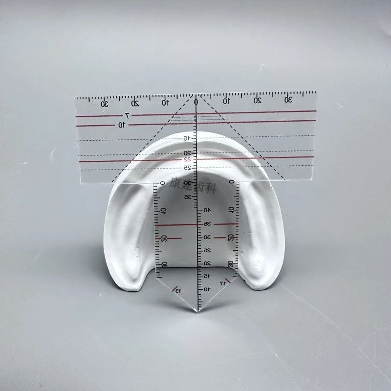 T-shaped Tooth Arrangement Guide Plate, Tooth Arrangement Ruler Middle Sub-ruler Auxiliary Tooth Arrangement Measurement Tool