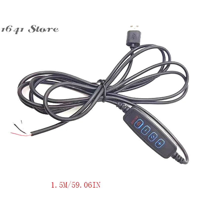 

1 шт. 1,5 м USB 5 В светодиодный трехцветный затемняющий цветной переключатель кабеля диммер 4-клавишный контроллер 2CH для низкого напряжения светодиодный CCT двухцветный светильник