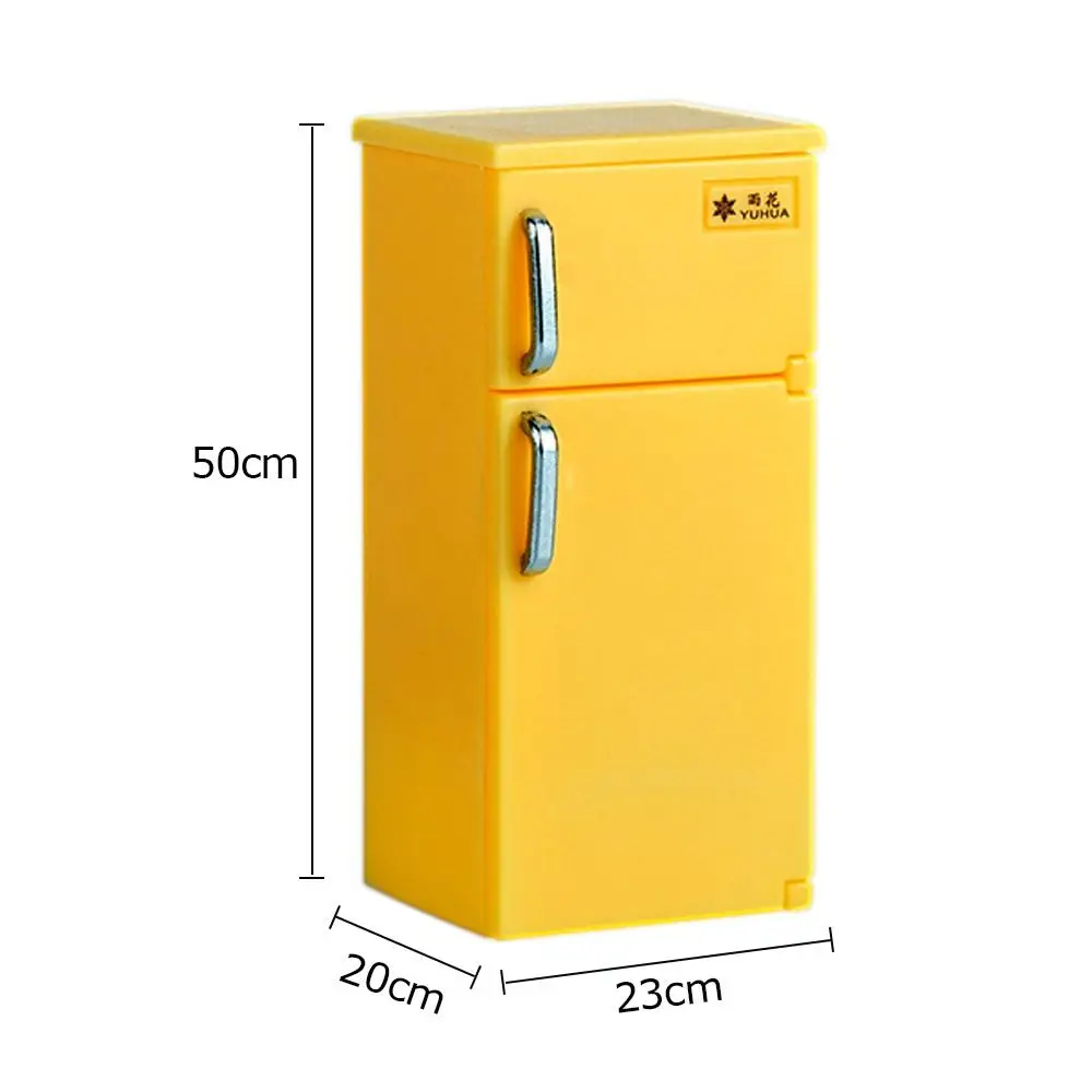 Modello di frigorifero in plastica retrò 1:24 Frigo per casa multicolore Elettrodomestici da cucina Frigo Blyth
