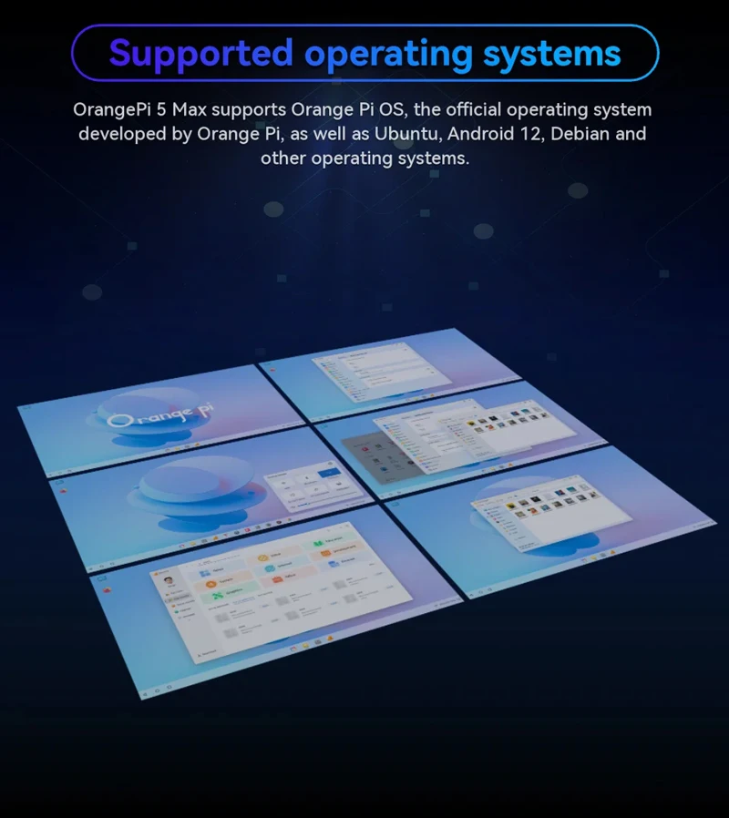 Placa de desarrollo Orange Pi 5 Max 8GB 16GB RAM Rockchip RK3588 M.2 PCIE 2,5G LAN WiFi6 + BT5 EMMC opcional para Orange Pi 5 Max