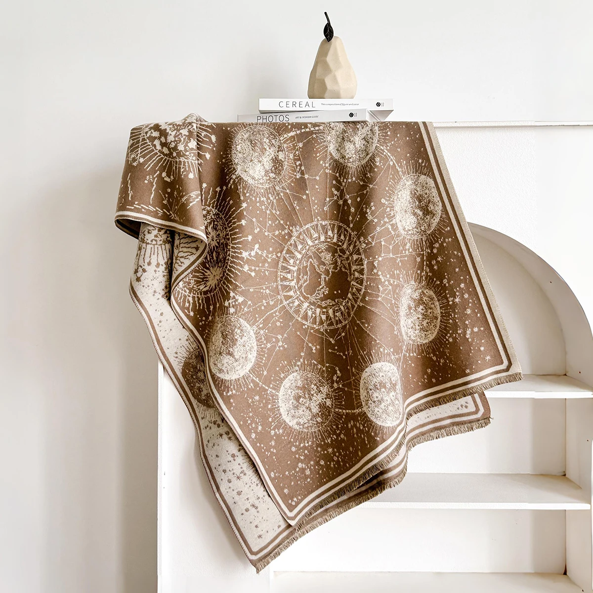Elegante Damen-Jacquard-Pashmina-Kaschmirschals für den Winter, dicker, warmer, zweiseitiger Schal, kältebeständiger und winddichter Deckenschal – Detail 3