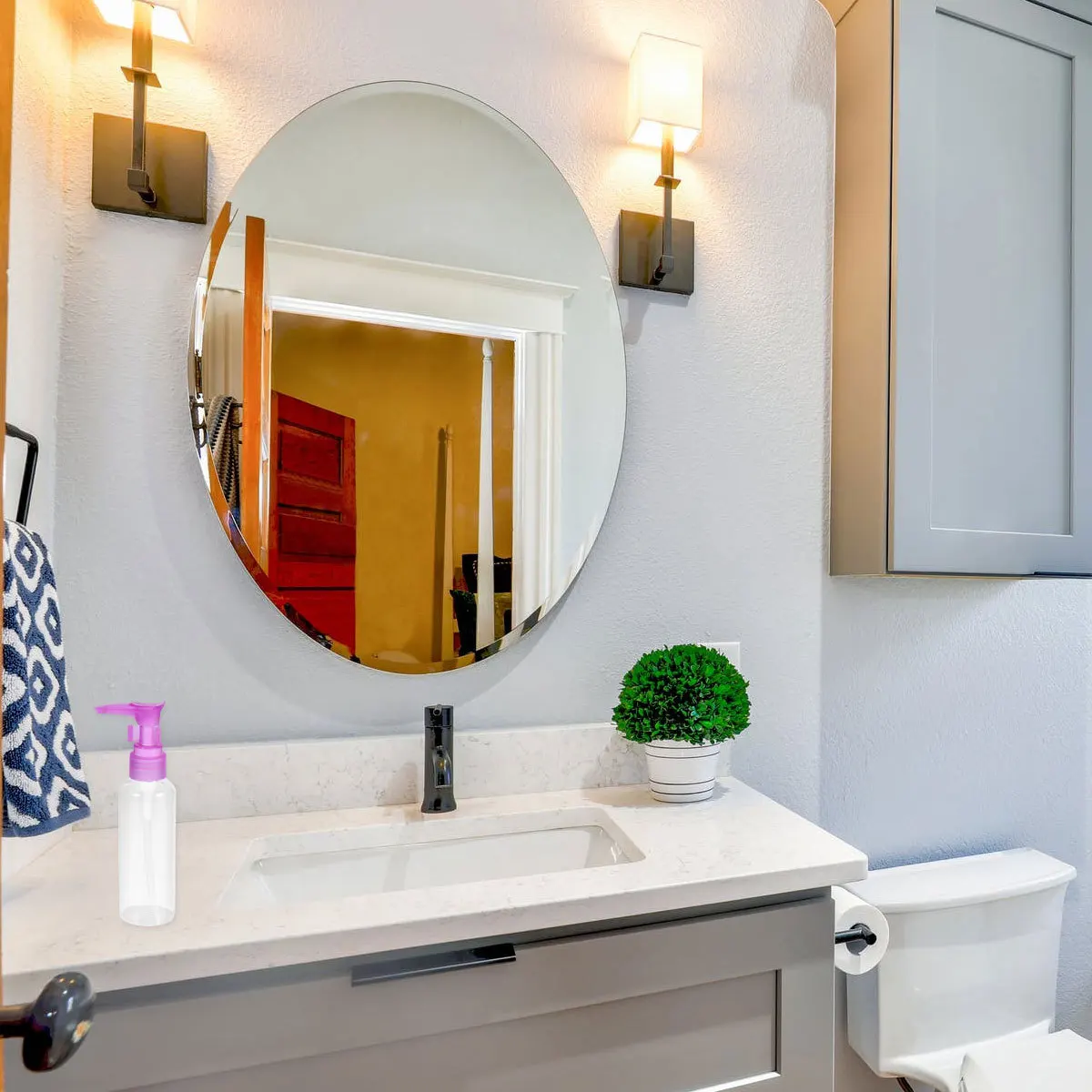 

4Pcs Empty Plastic Bottles 100ml Durable Liquid Storage Refillable Press Pump for Emulsion Soap Lotion Makeup Subpackaging Pet