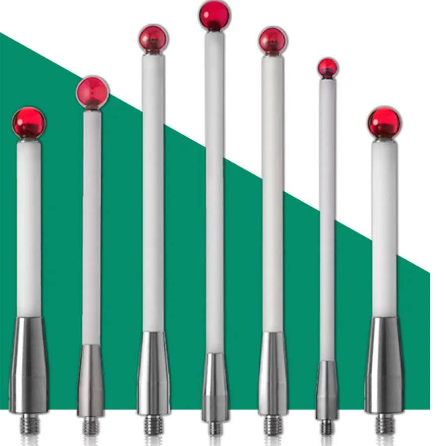M4 ruby ball probe contact pin ceramic shaft, CMM three coordinate measuring needle used for CNC milling machine, A-5000-3709
