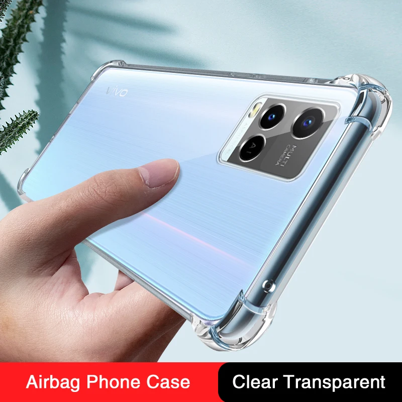 Transparent Luxury Phone Case for VIVO Y33 2022 Y33T Y33S Y33E 5G Airbag Shockproof Silicone Soft Housing Back Cover Accessories