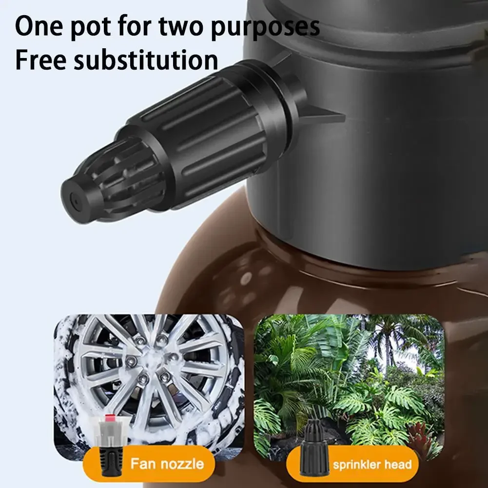 2L Car Hand Pump Foam Sprayer Dual-use Hand Pneumatic Cannon Snow Foam Car Wash Spray Bottle Cars Window Auto Cleaning Tool