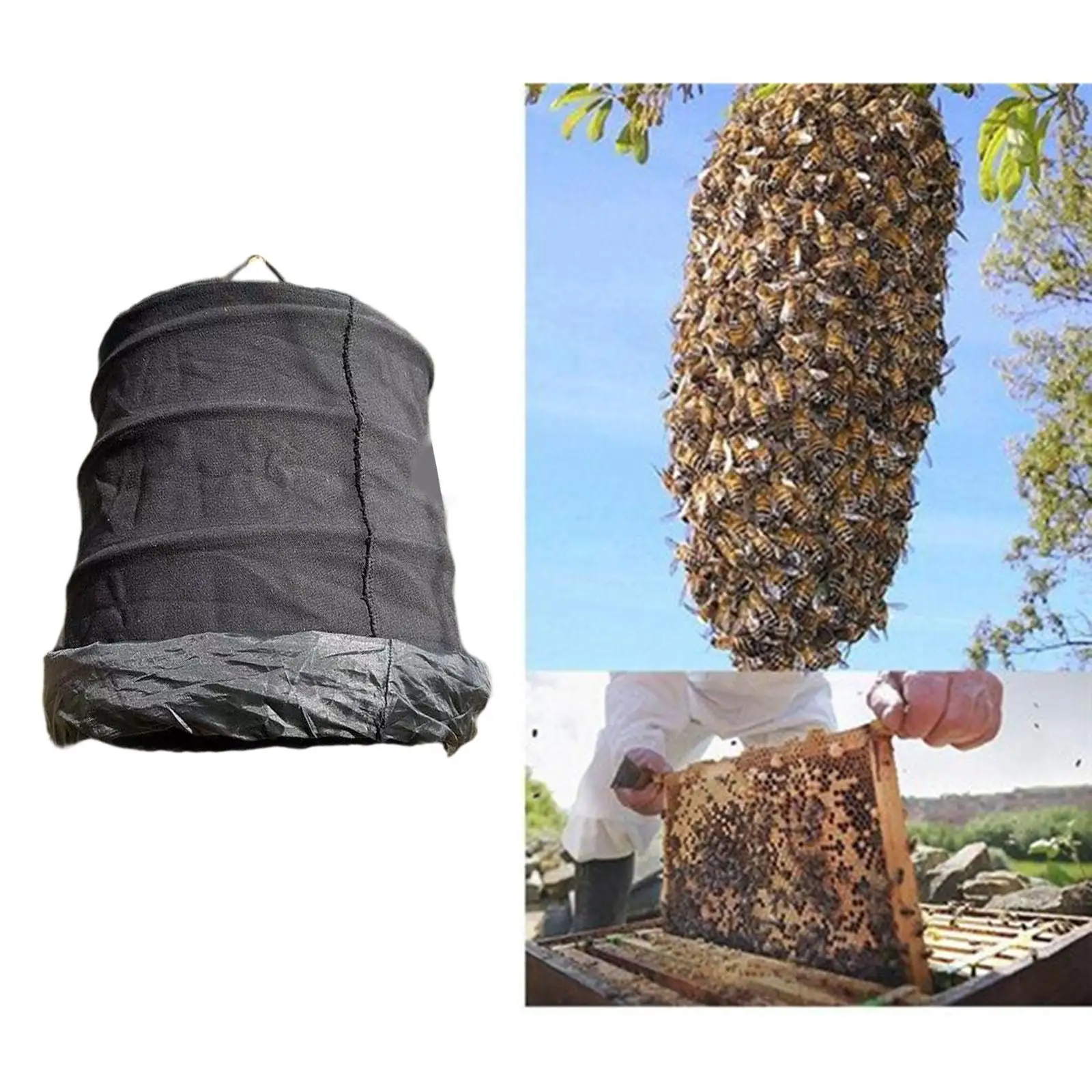 Beekeeping Swarm Capture Cage Foldable Cloth Plastic Tool Easy to Hang Outdoor Beekeeper Supplies for Hive Management
