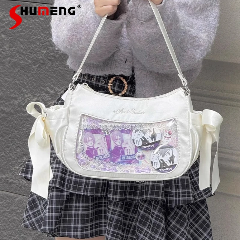 

Original Japan Style Cute Girls Fashion Handbag 2025 New Student Y2K Itabag Women's Casual Versatile Shoulder Bag Underarm Bag