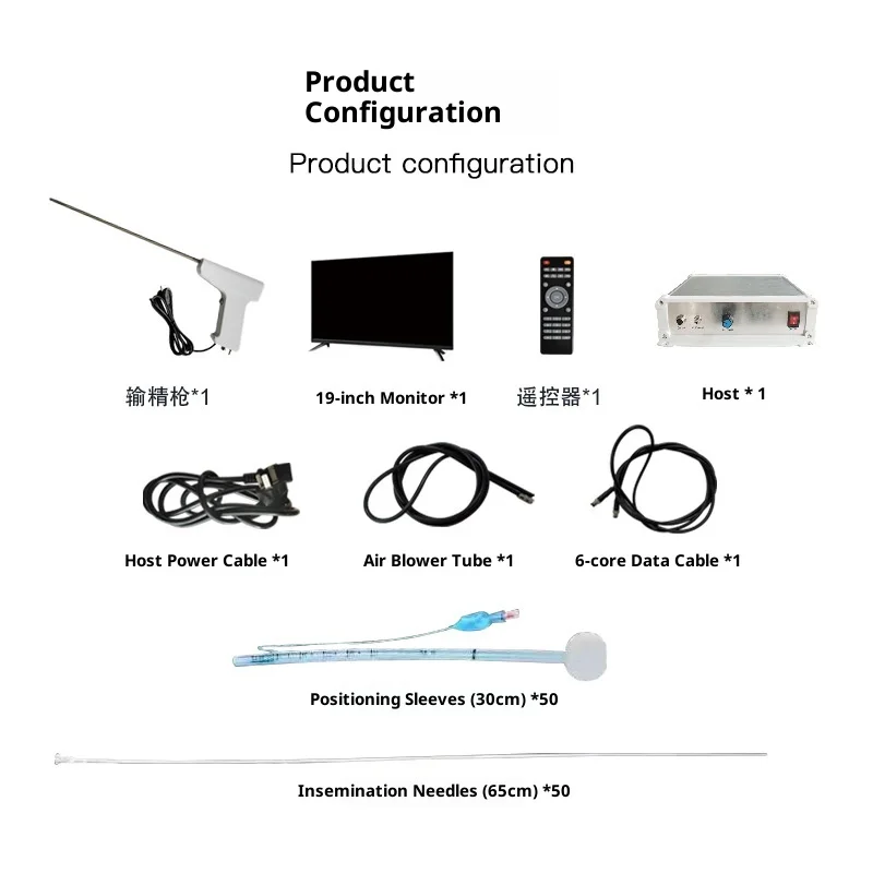 Double dog desktop visual insemination system (with thermometer)