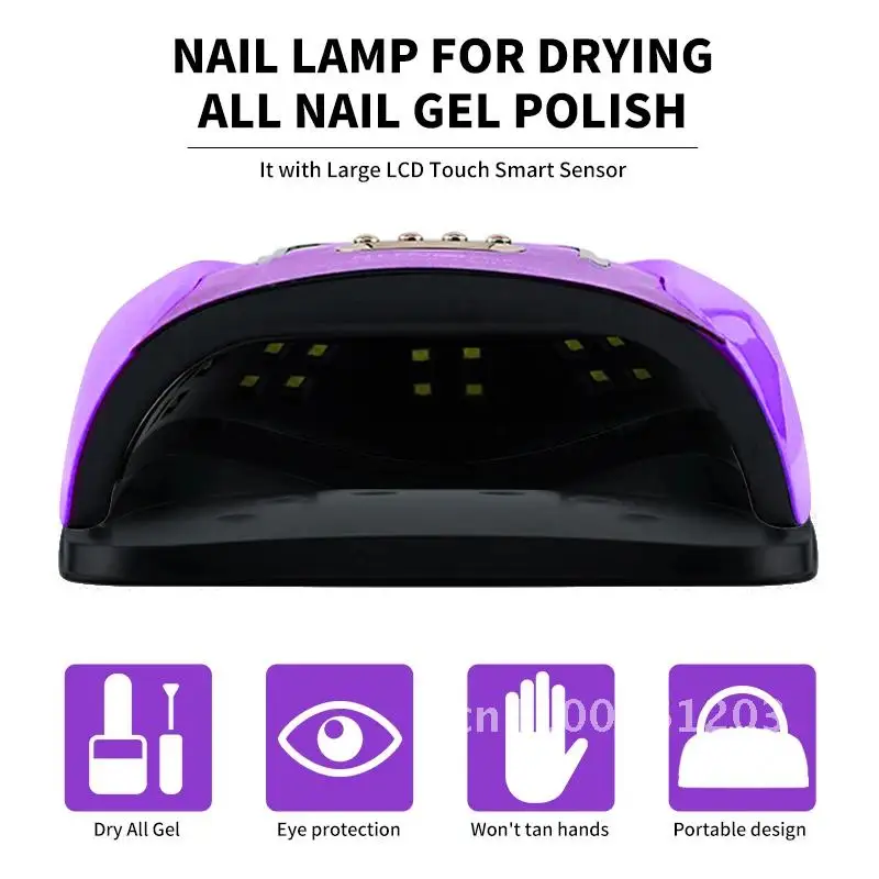 256W 57PCS SUN C4 PLUS Curing GEL โคมไฟ LED UV UV UV เจลเล็บ UV Light เครื่องเป่าเล็บเซ็นเซอร์อัตโนมัติโคมไฟน้ําแข็งสําหรับเล็บ Salon
