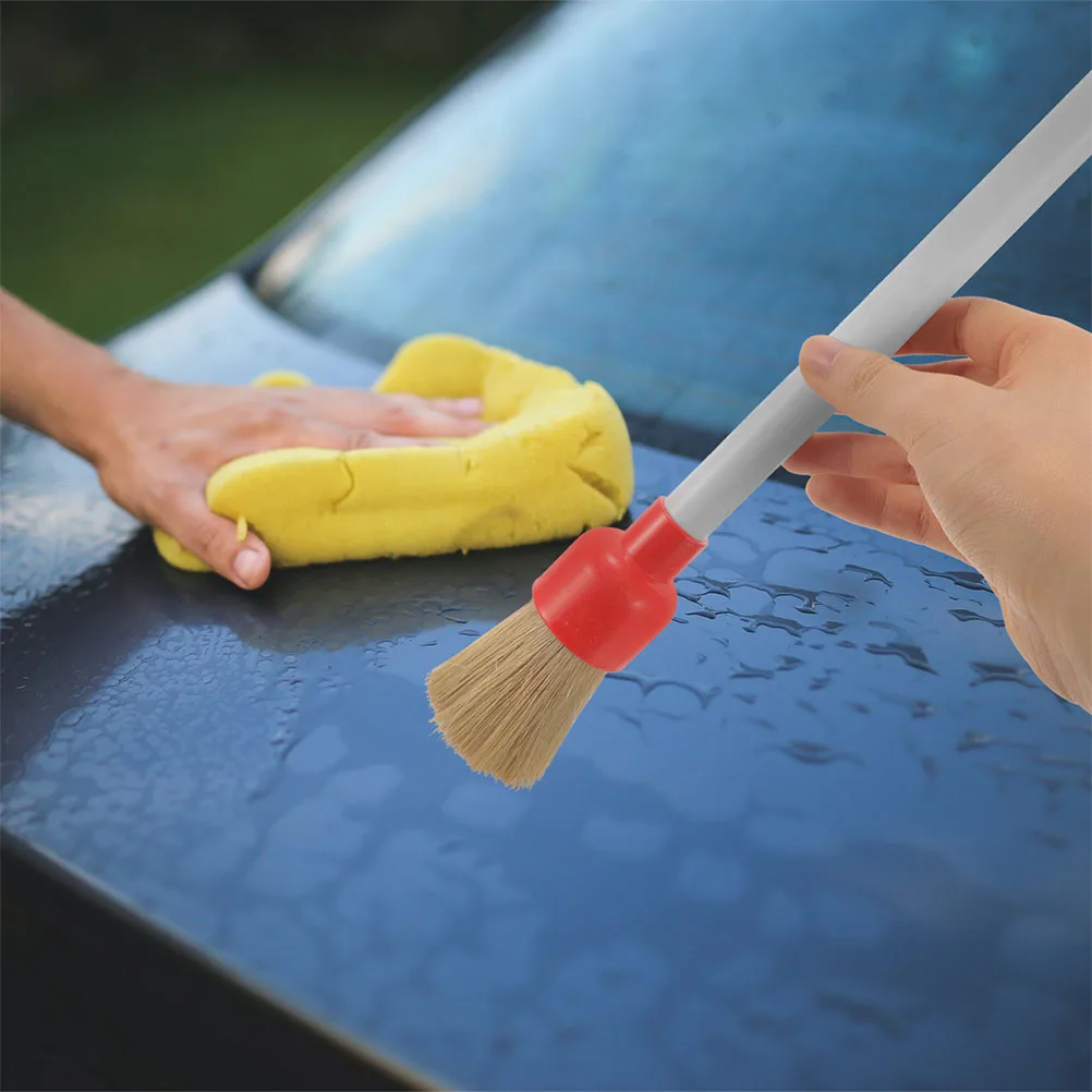 

2pcs Car Cleaning Tool Tire Lubrication Paste Round Head Detailing Brushes Scrub Auto Wheel Cleaning Tile Brush Groove Gap Brush