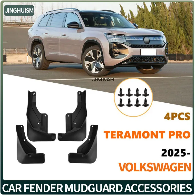 Mudguards Mud Flap Car Accessories Fender for VW Volkswagen Teramont Pro 2025 Upgrade Exterior Modification Black Splash Guard