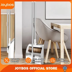 JOYBOS Home Windproof Floor Broom & Dustpan Set Stainless Upright Extendable Broomstick Floor Clean Brush Soft Comb Teeth JBS16