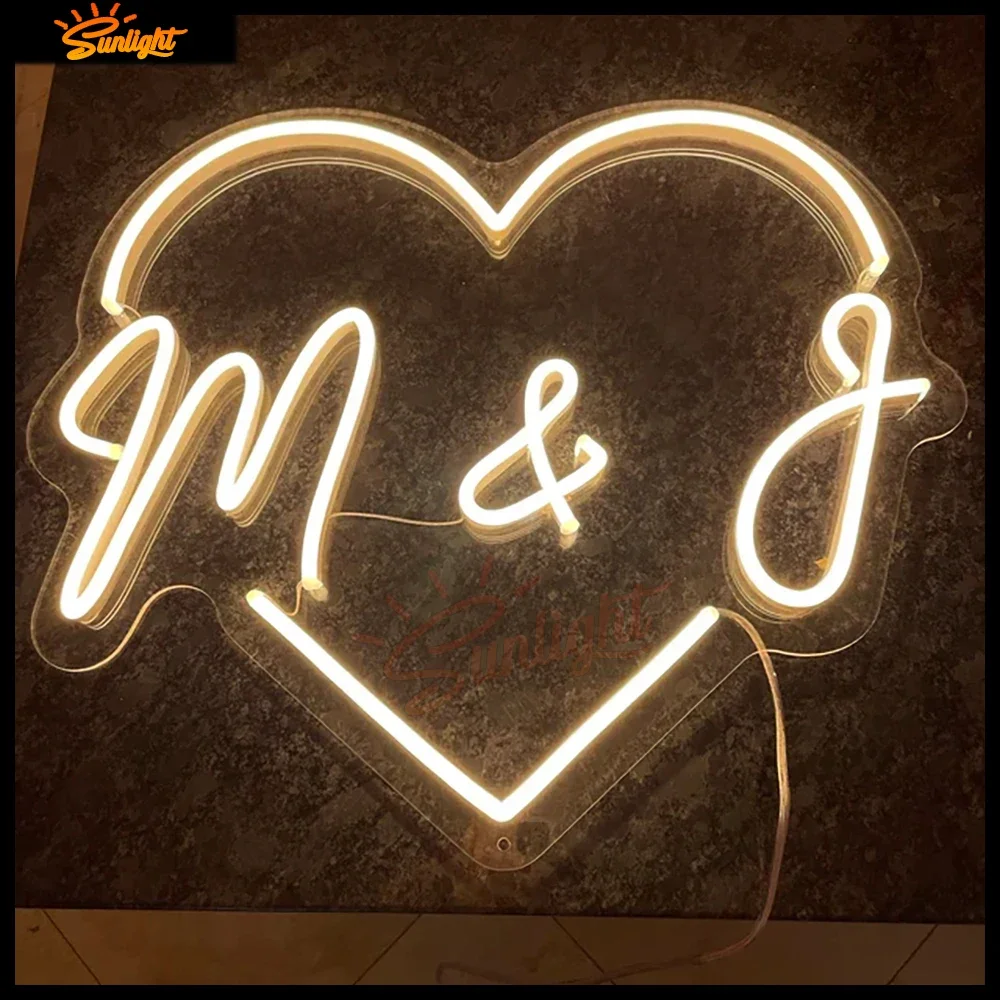 Iniziali personalizzate segno matrimonio, insegna al Neon iniziali personalizzate, iniziali illuminano l'insegna, l'insegna al Neon di nozze per la Reception, insegne personalizzate