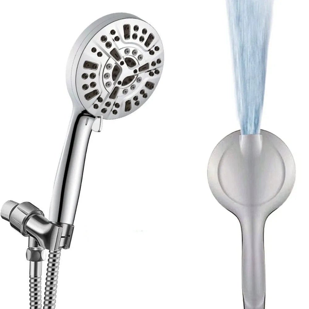 1set（3pcs） High Pressure Spray Handheld Shower Head Set Multiple Water Modes Sturdy Durable Material High Pressure Shower Head