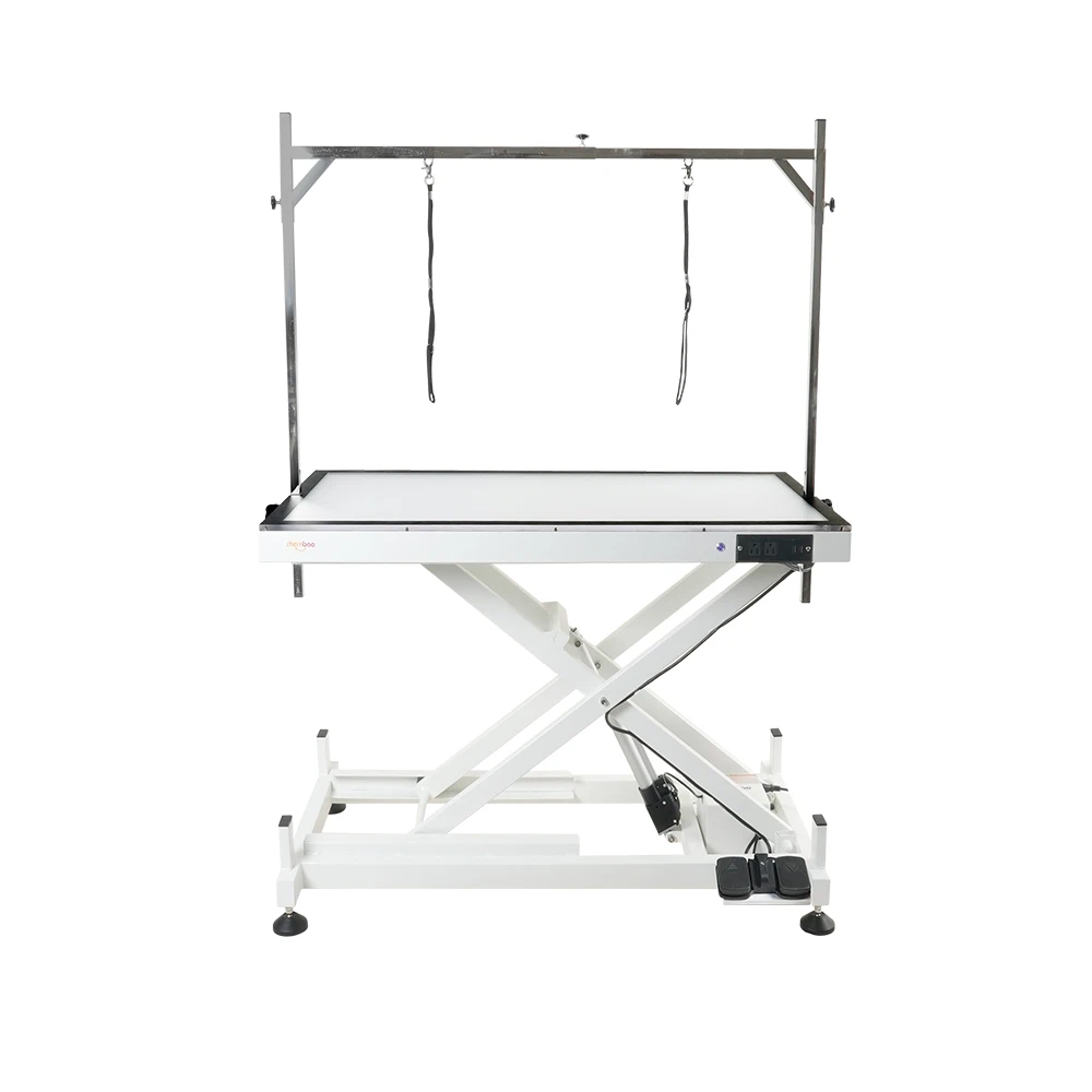 Shernbao Electric Iron Pet Dog Grooming Table with LED Light 120kg Load Capacity