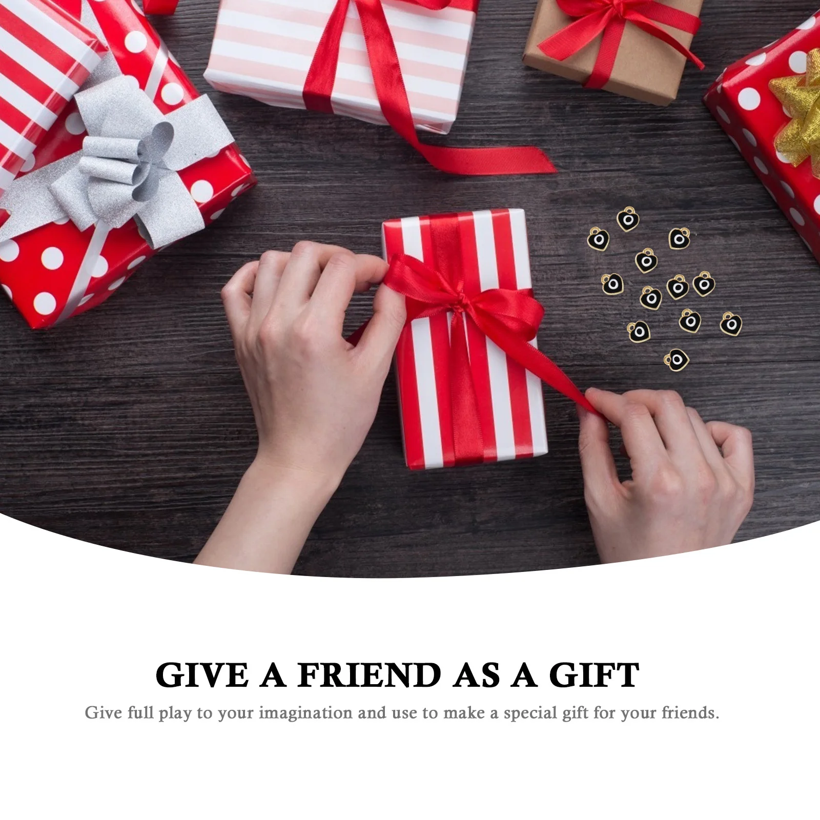 

100Pcs Heart Pendant Alloy Jewelry Making Supplies DIY Decorative Charms Necklace Bracelet Accessories High Quality Durable