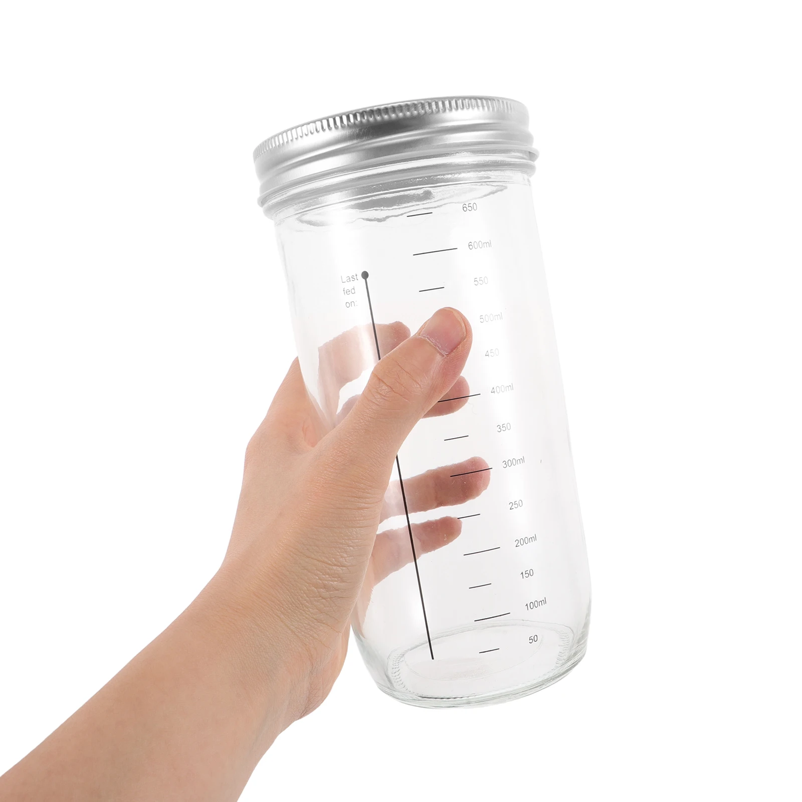 

Glass Fermentation Jar Airtight Lid 730ml Clear Wide Mouth Container for Pickles Chili Sauce Jam Storage Jars Glass Storage Jars
