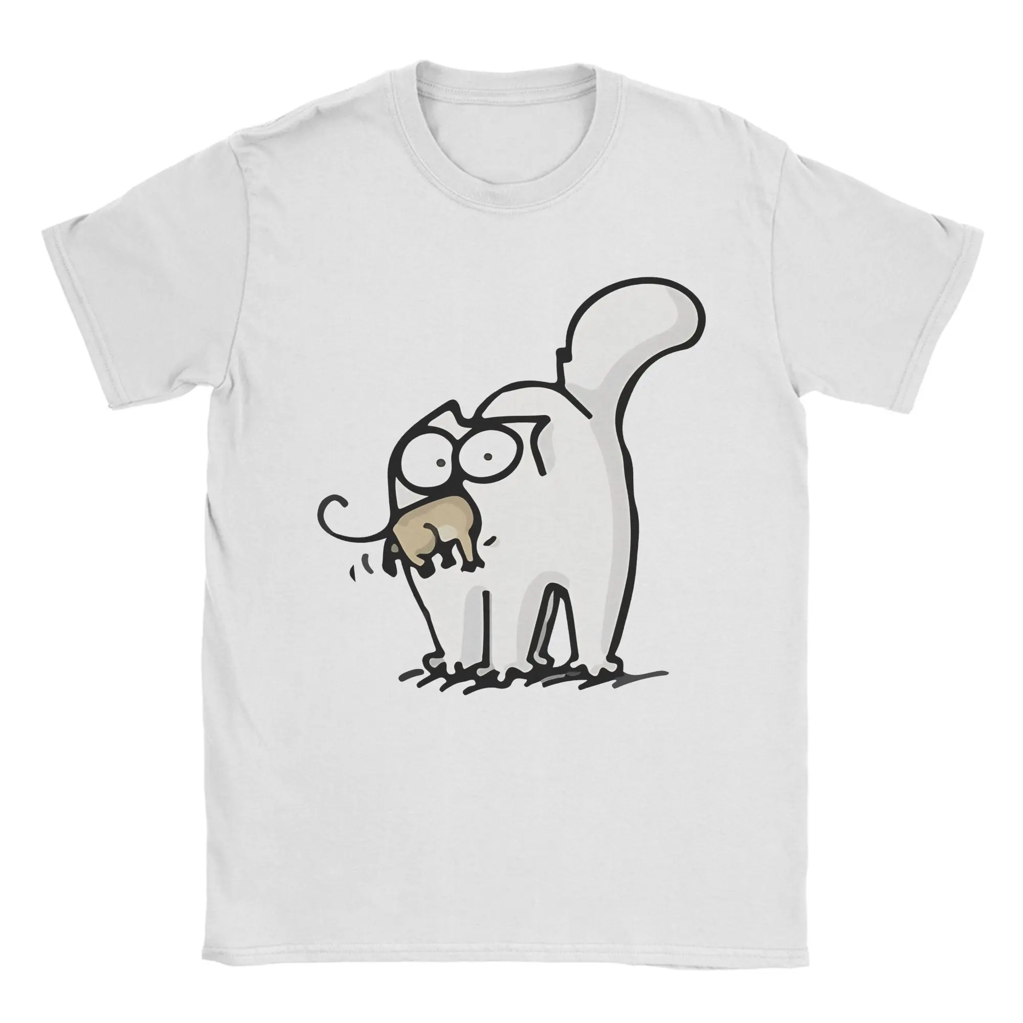 

Simons Cat T-Shirt for Men Women Cute Cats Novelty Pure Cotton Tee Shirt Crew Neck Short Sleeve T Shirt Gift Idea Clothes