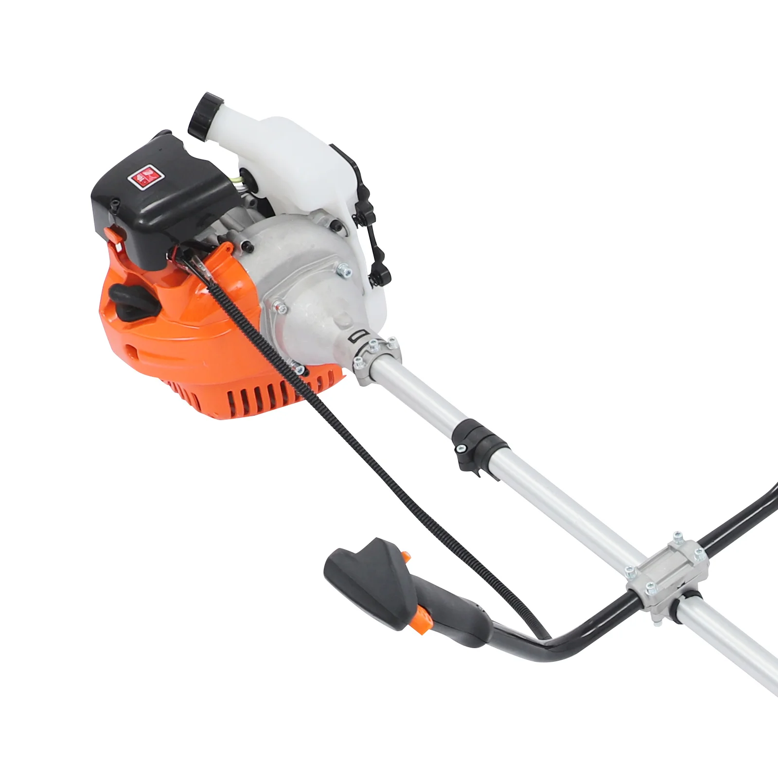 Gas Weed Trimmer 42.7cc 2-Stroke, Brush Cutter with 3 Heads, U-Shaped Handle Shoulder Strap, 6500RPM for Garden