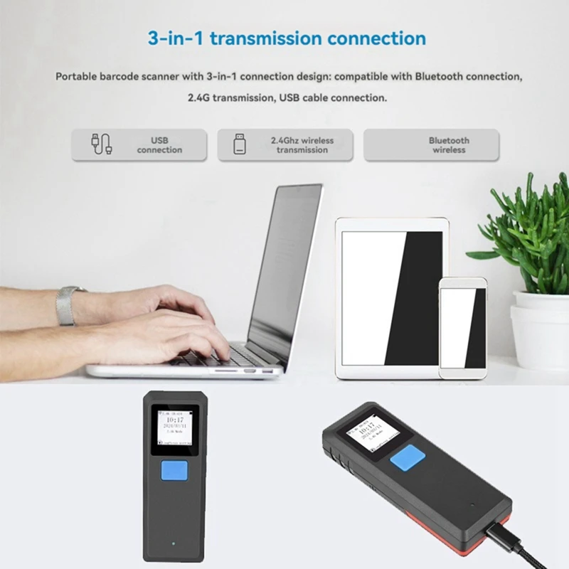 Y51A-Wireless QR Code Scanner Bluetooth Portable Barcode Scanner Barcode Warehouse Express Barcode Scanner